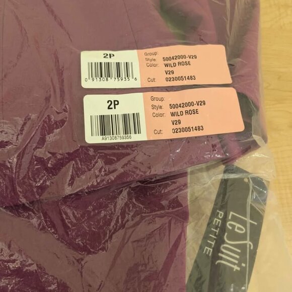 Le Suit Women's 6P Sheath Dress with Topper Jacket, Wild Rose - Picture 8 of 8